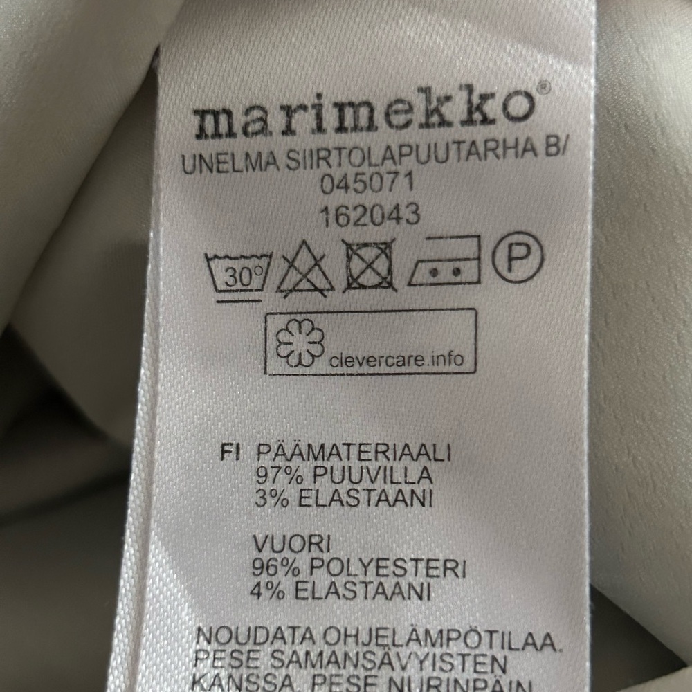 Marimekko Unelma Dress Siirtolapuutarha Pattern Red Black Blue Midi Shift 38 6 - Picture 10 of 12